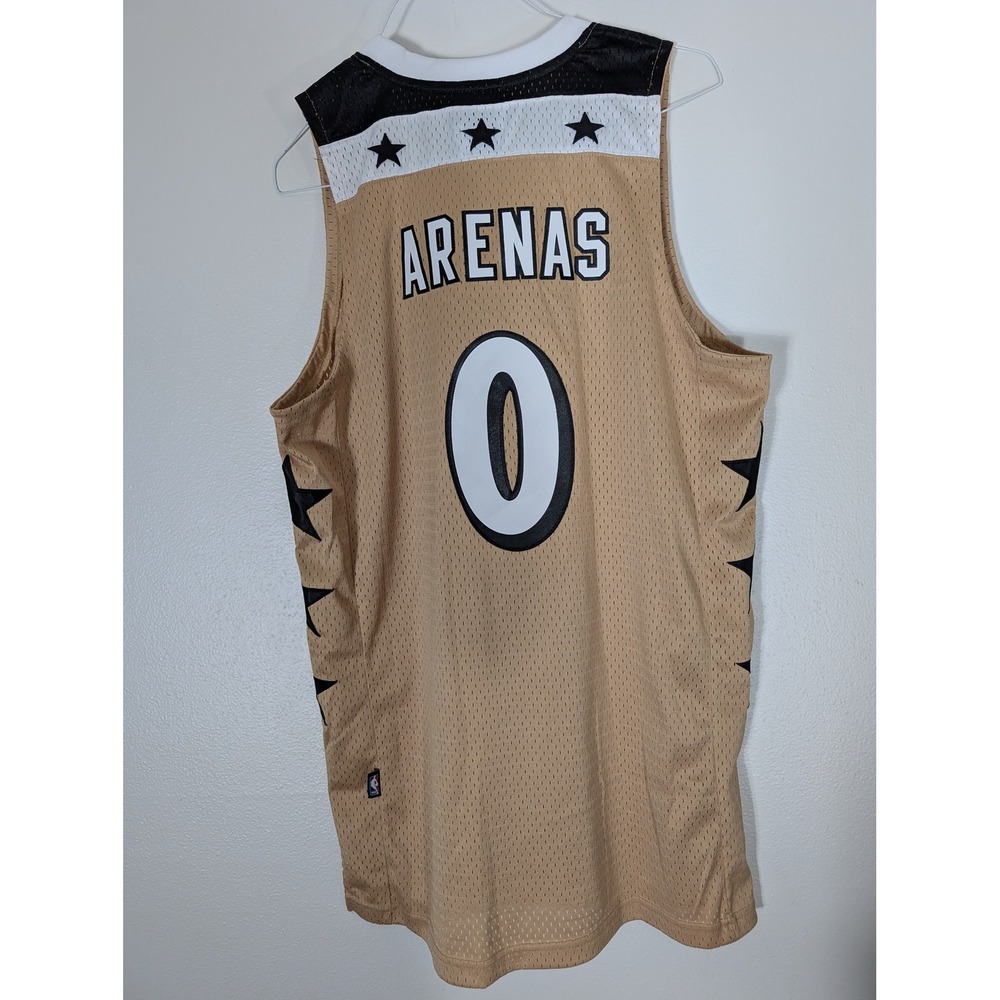 Adidas Men's Medium Gilbert Arenas Washington Wizards NBA Jersey Gold Length +2 - Picture 12 of 12